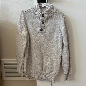 Carter's Gray Knit Sweater with Red Trim